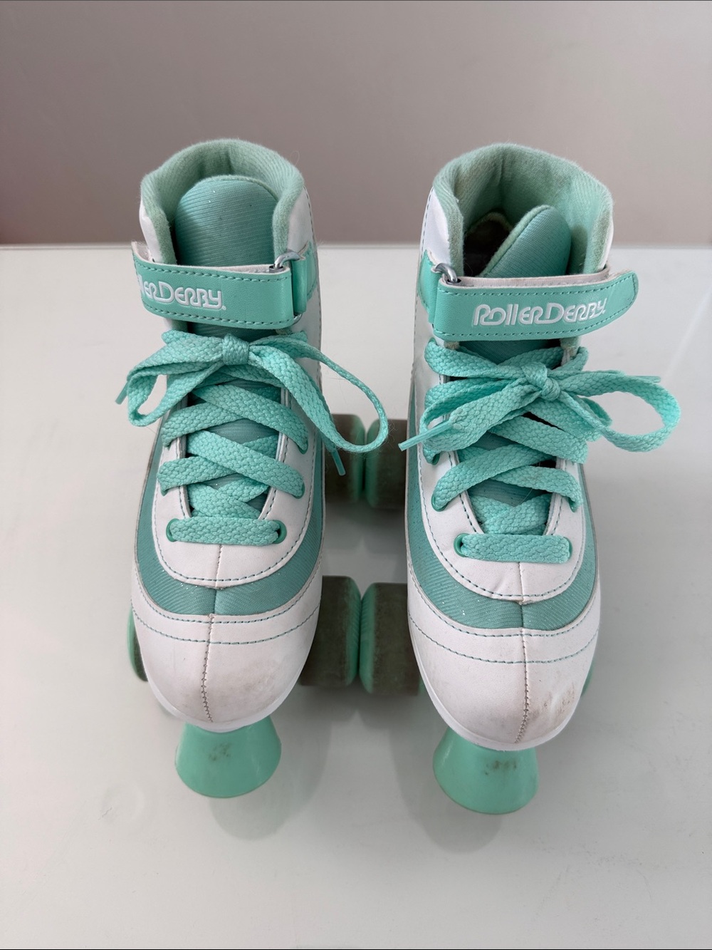 Roller Derby Kids' Mint and White Quad Roller Skates